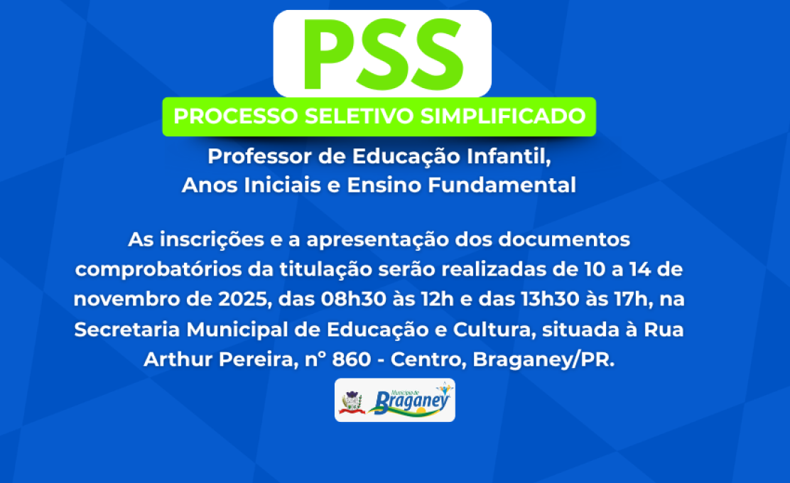 PROCESSO SELETIVO SIMPLIFICADO – PSS