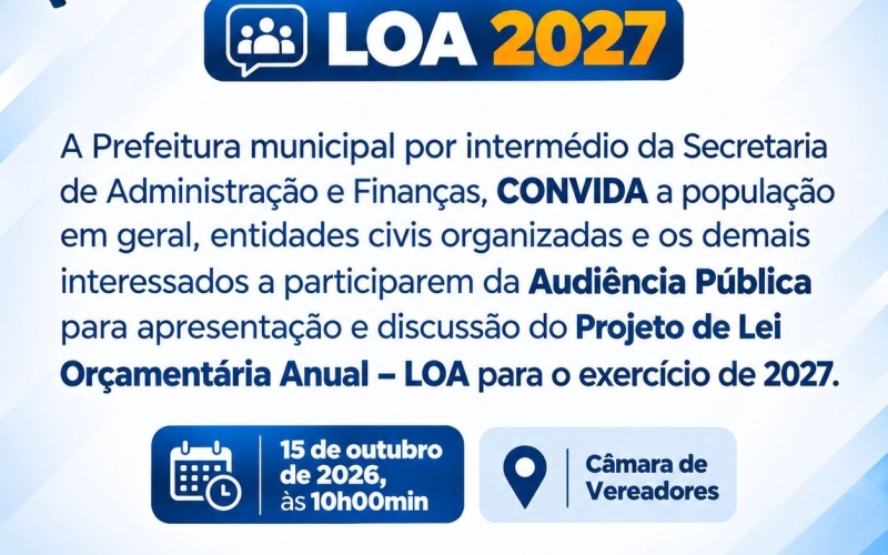 Audiência Pública - LOA 2027